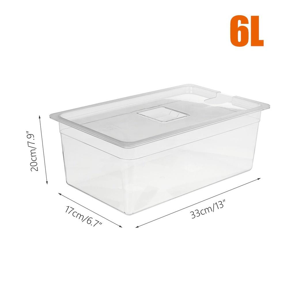 Container Sous Vide de 11L com Tampa para Cozinha 11L