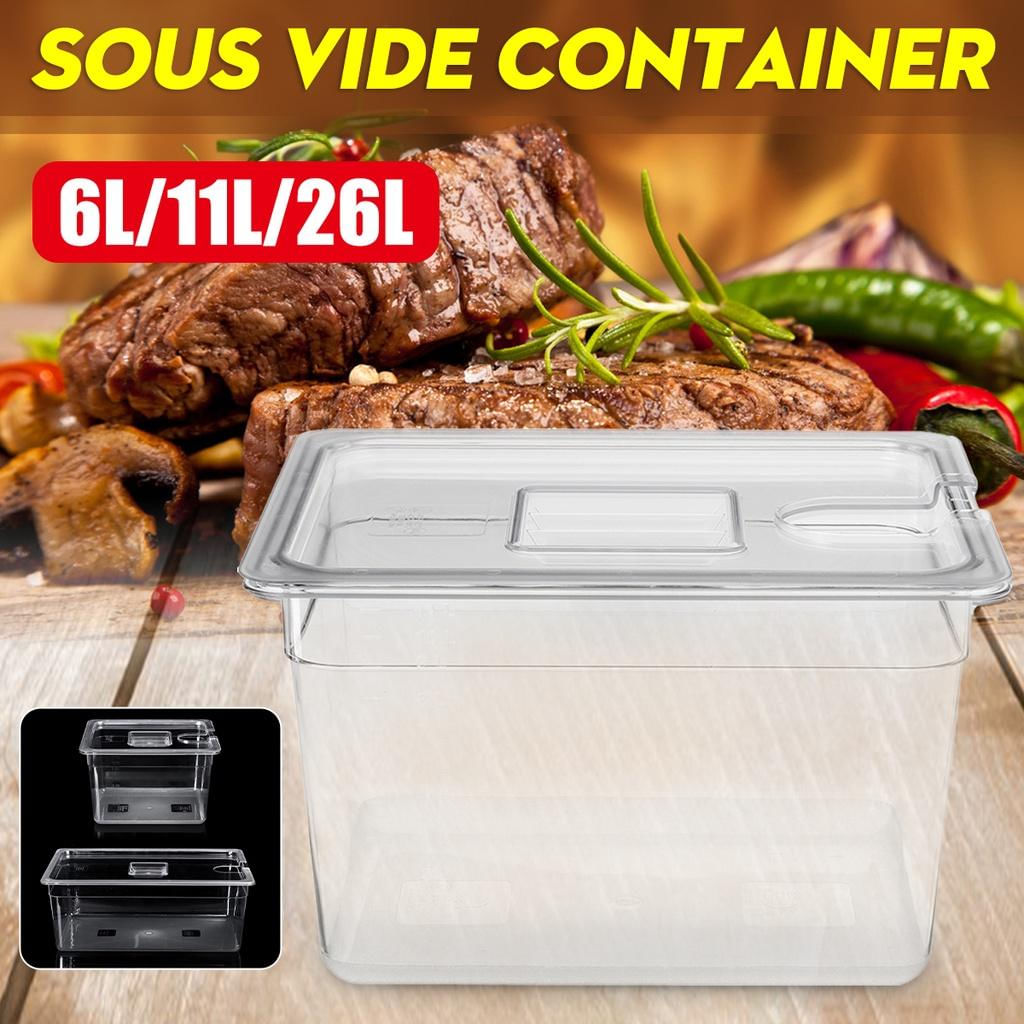 Container Sous Vide de 11L com Tampa para Cozinha 11L