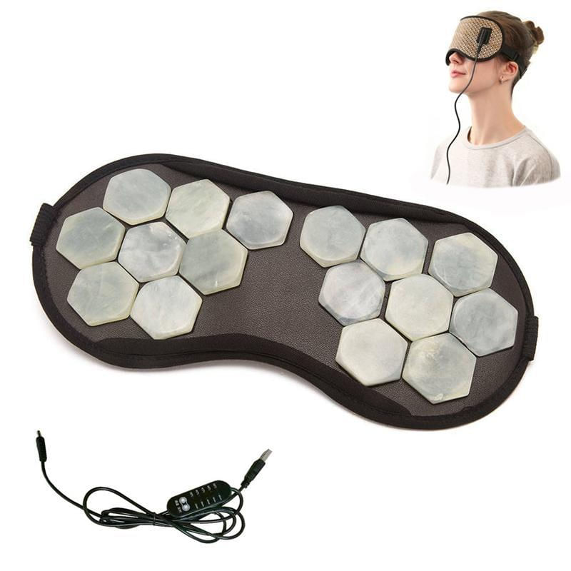 Máscara para Olhos Premium Massageadora Elétrica com Pedra de Jade Pedra Jade Premium