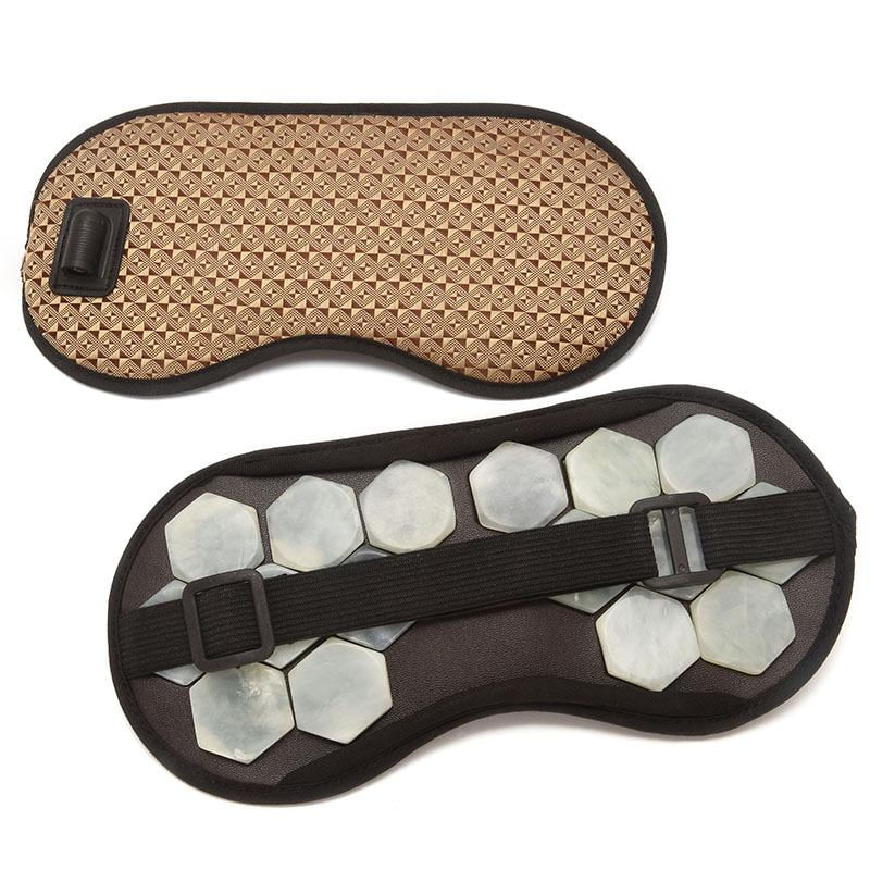 Máscara para Olhos Premium Massageadora Elétrica com Pedra de Jade Pedra Jade Premium