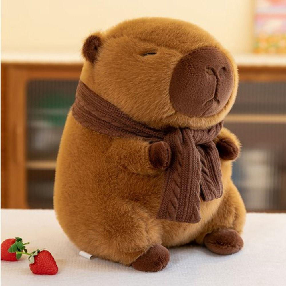 Boneco de Pelúcia Capivara com Cachecol - Presente de Aniversário
