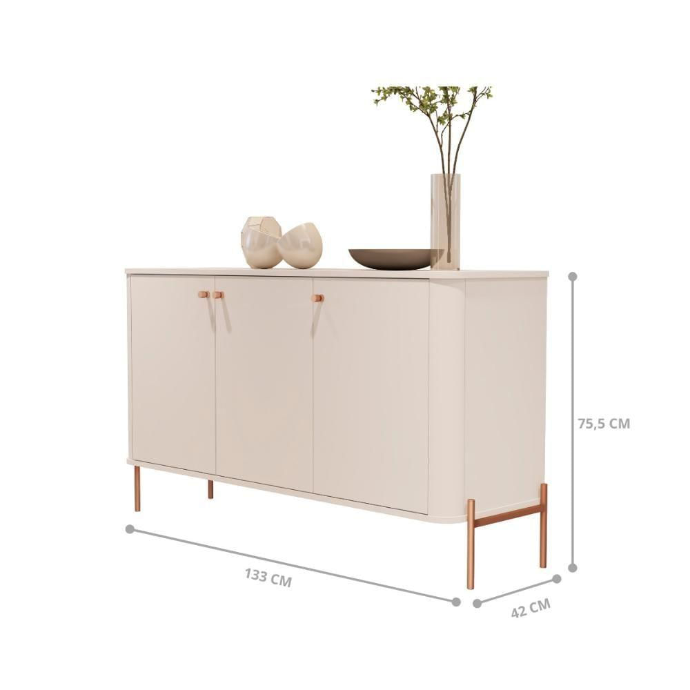 Buffet Nova Orleans Off White Bronze