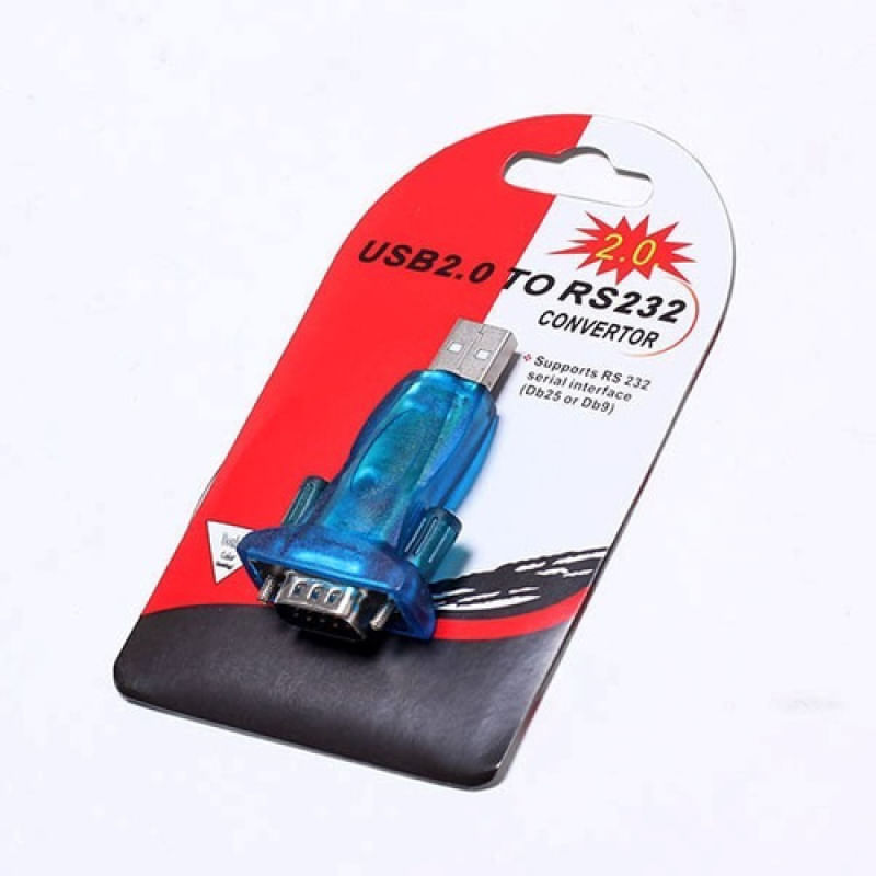 Adaptador Usb 2.0 Serial Conversor Rs232 Db9 9 Pinos Tx Rx Azul
