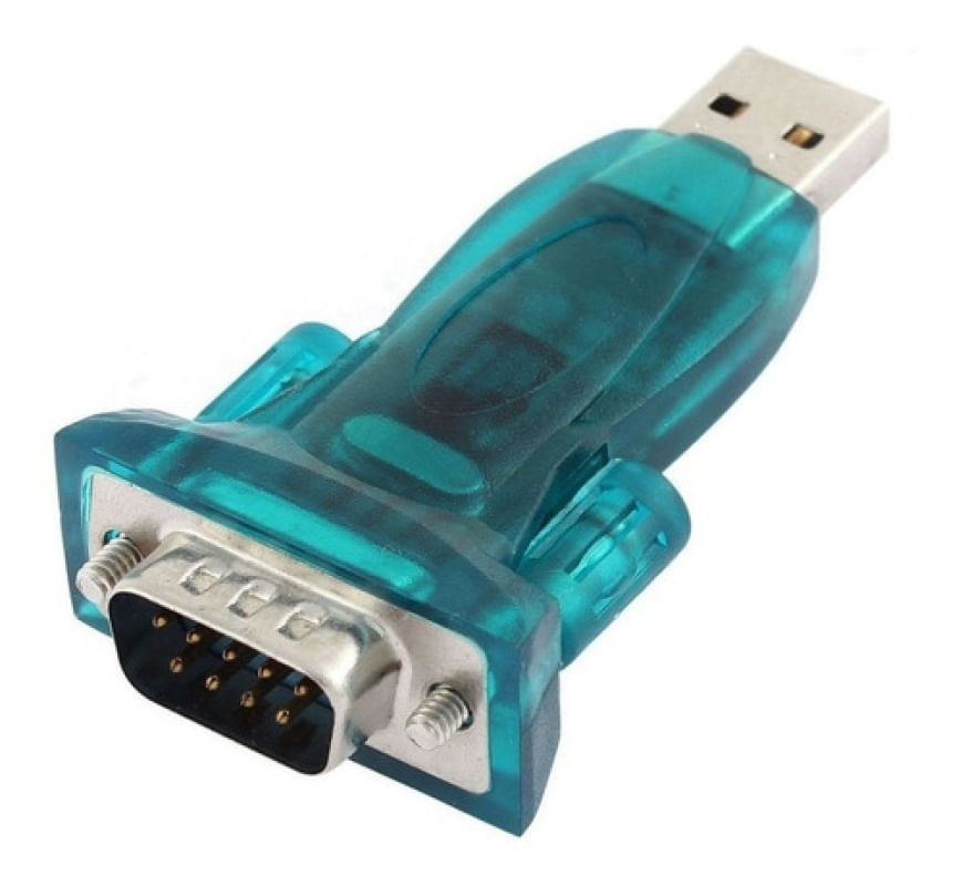 Adaptador Usb 2.0 Serial Conversor Rs232 Db9 9 Pinos Tx Rx Azul