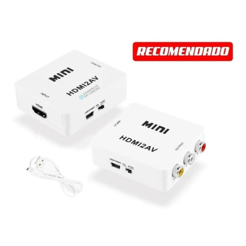 Mini Adaptador Conversor de Hdmi Para Video 3 RCA AV