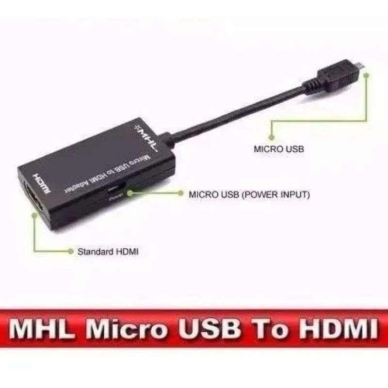 Cabo Adaptador V8 Micro Usb Para Hdmi Mhl Espelhamento Tv