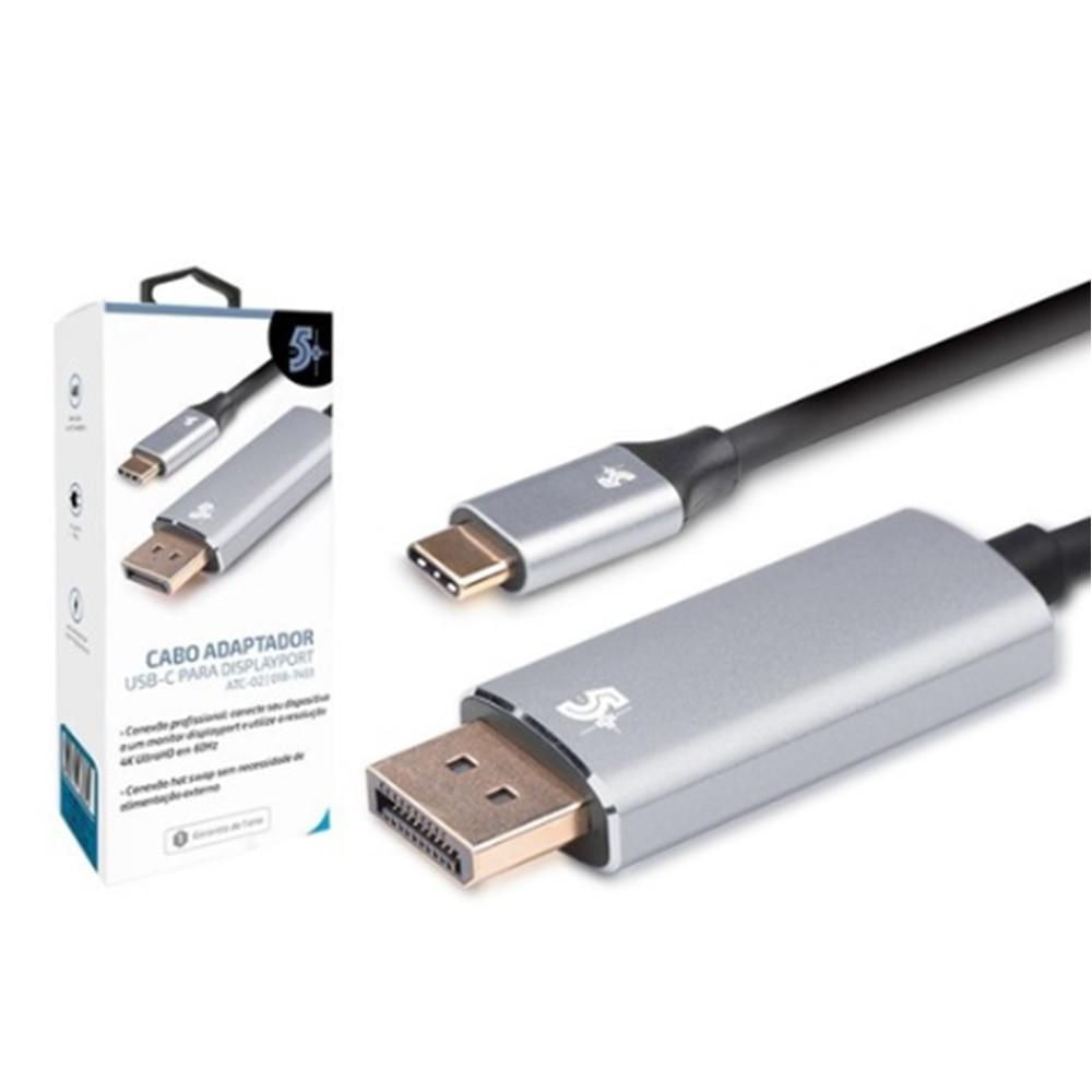 Cabo Adaptador Usb Type-C X Displayport Macho Alta Bom