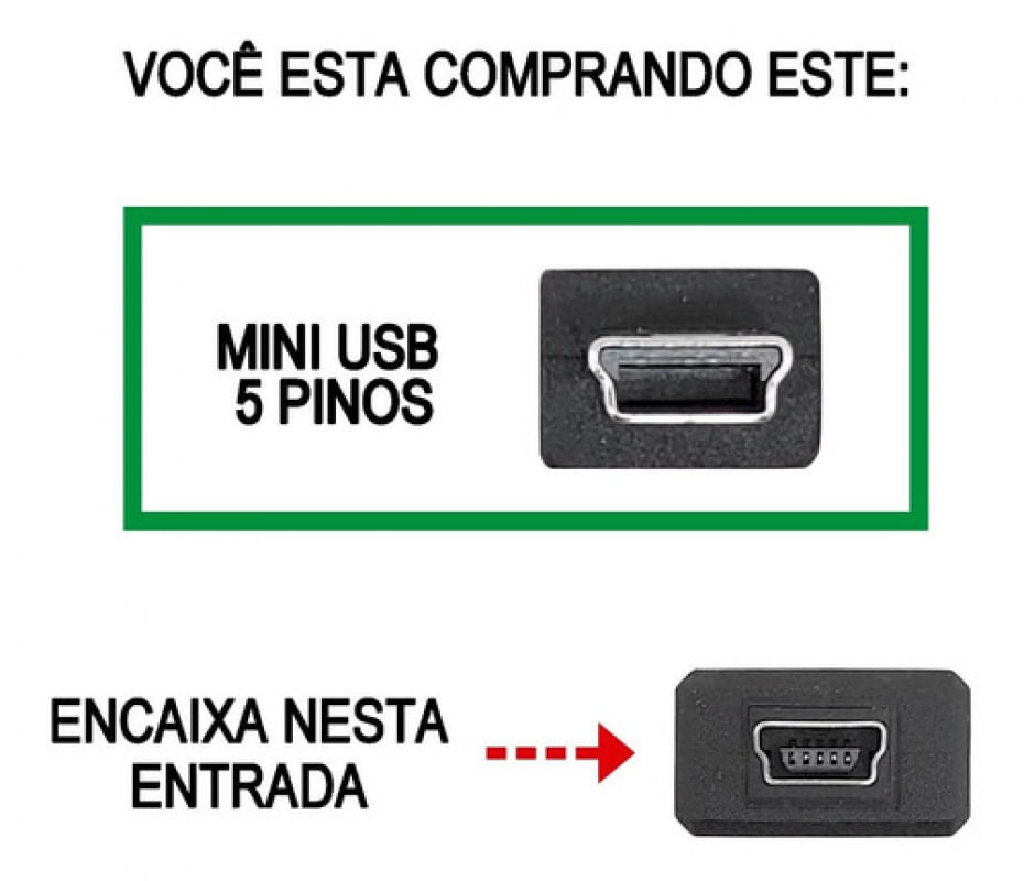 Cabo Dados + Carga USB 2.0 HD Externo Sams 20cm HX-MUD10EAG2