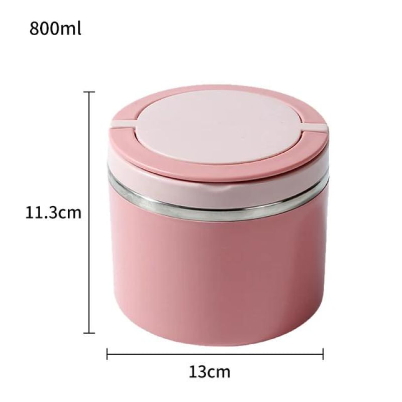 Jarro Térmico de Alimentos 600/800ml para Sopa em Aço Inoxidável 800ML / rosa