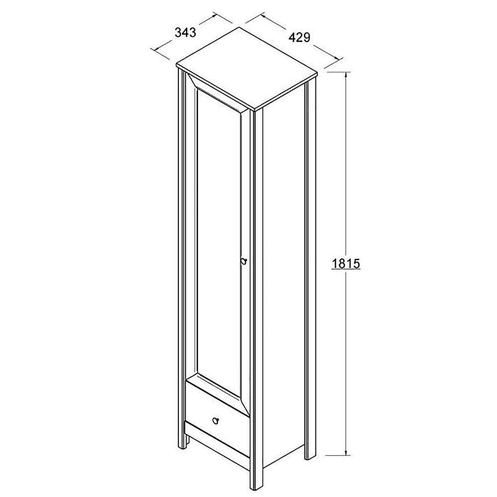 Cristaleira 1 Porta Vidro 1 Gaveta 180x43 Cm E962 Diamond Dtall Diamond