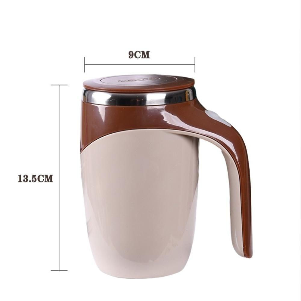 Caneca Mixer Automatica Grande 400ml Bule Misturador Manetico Copo Jarra Liquidificador Shake Vintage Luxo Branco