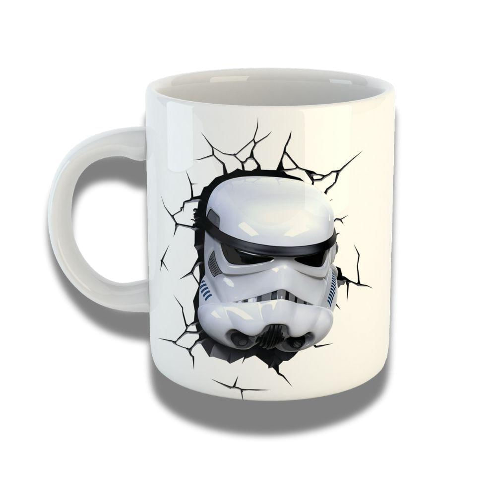 Caneca De Porcelana 325ml Com Design 3d Exclusivo Star Wars 3