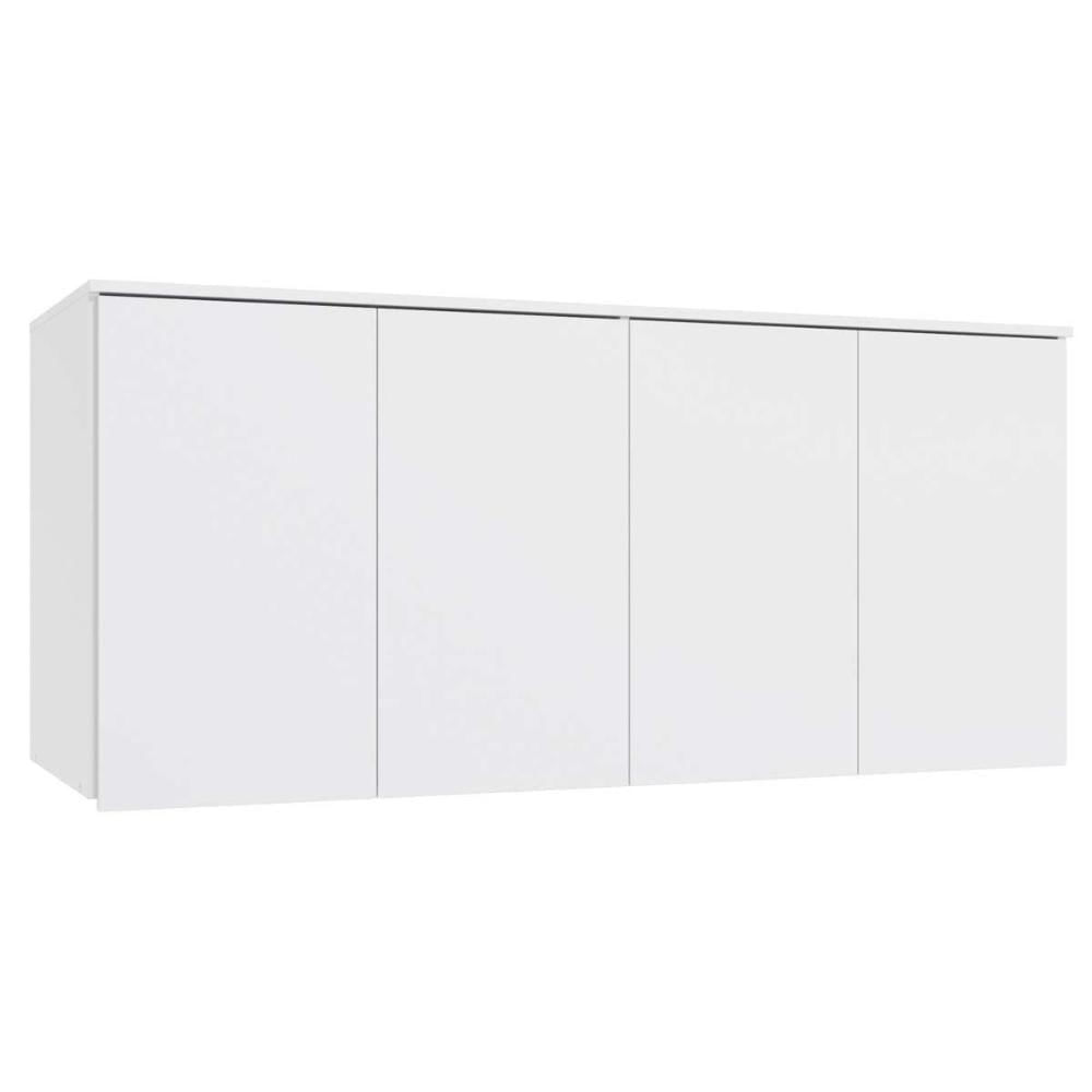 Módulo De Quarto Adapt Armário Ponte Aéreo Casal N542 Adapt C- 4 Portas Branco - Kappesberg