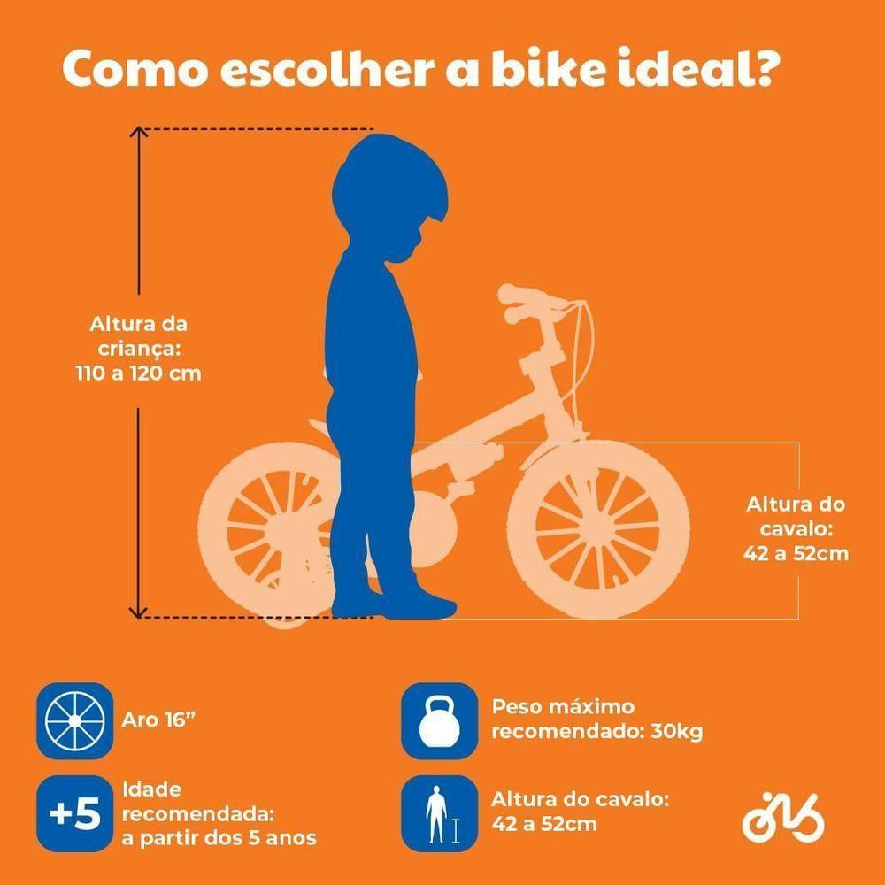 Bicicleta Infantil Aro 16 Menina Com Rodinha Nathor