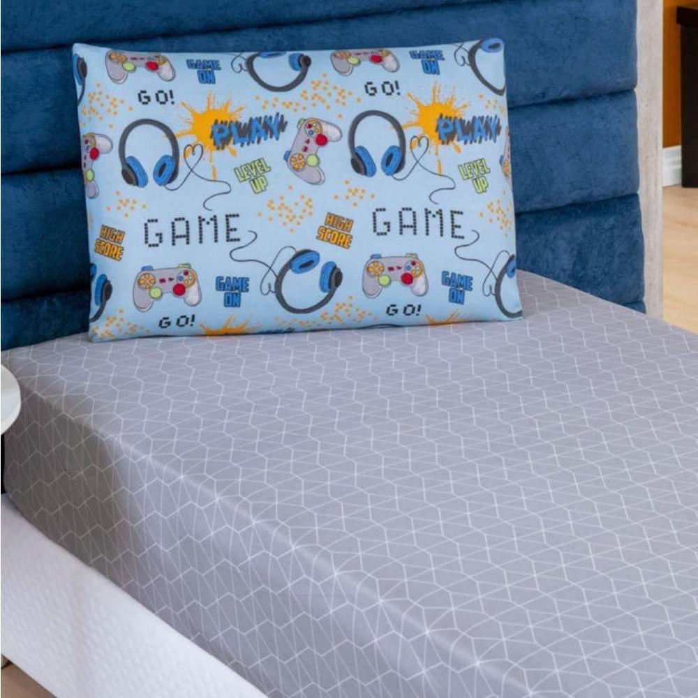 Jogo De Lençol Solteiro Bouti Kids Infantil Estampado 2 Peças Game