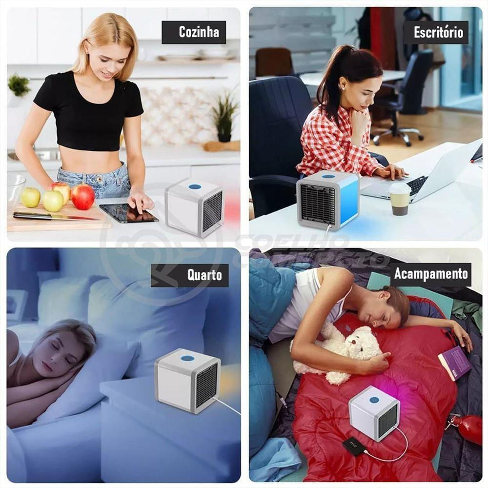 Mini Ar Condicionado Climatizador Humidificador Portátil Arctic Air Cooler 3 Velocidades
