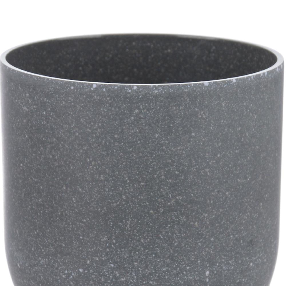 Vaso Redondo Decorativo Cinza 12,5x12,5 cm - D&#039Rossi