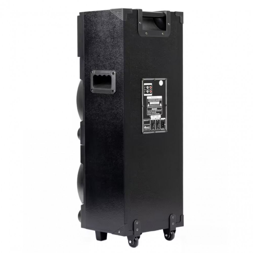 Torre de Som Duplo 8 Black ACA1101 LED 2 Woofers de 8 Amvox Preto