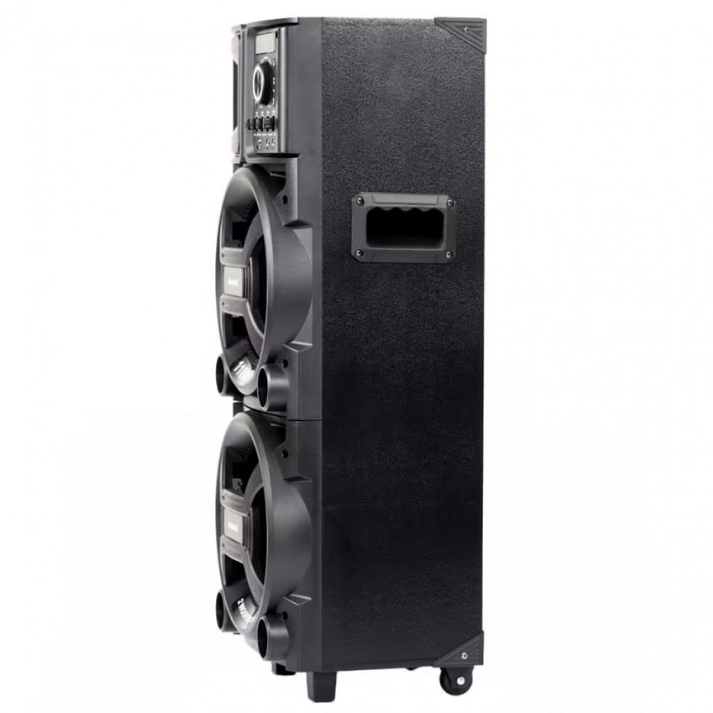 Torre de Som Duplo 8 Black ACA1101 LED 2 Woofers de 8 Amvox Preto