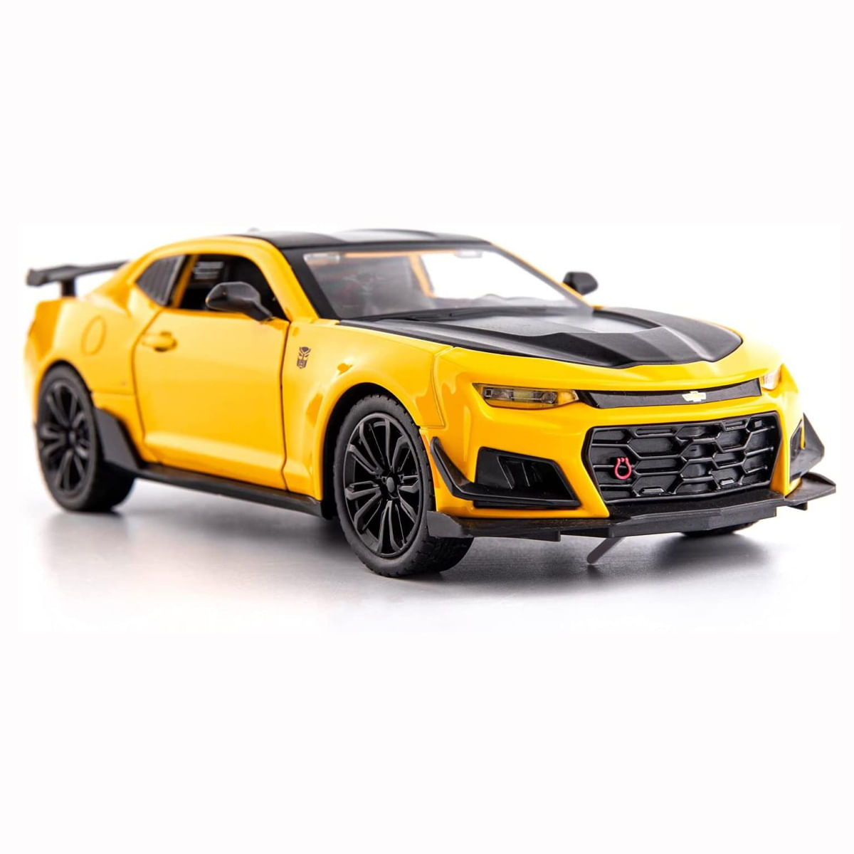 Modelo de Carro Camaro Bumblebee 1/24 com Som e Luz para Crianças