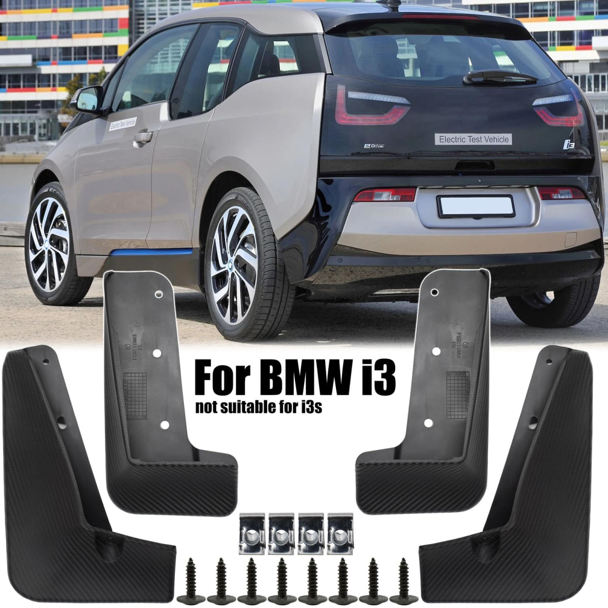 Conjunto de 4 Protetores de Lama Moldados para BMW I3 2013-2021