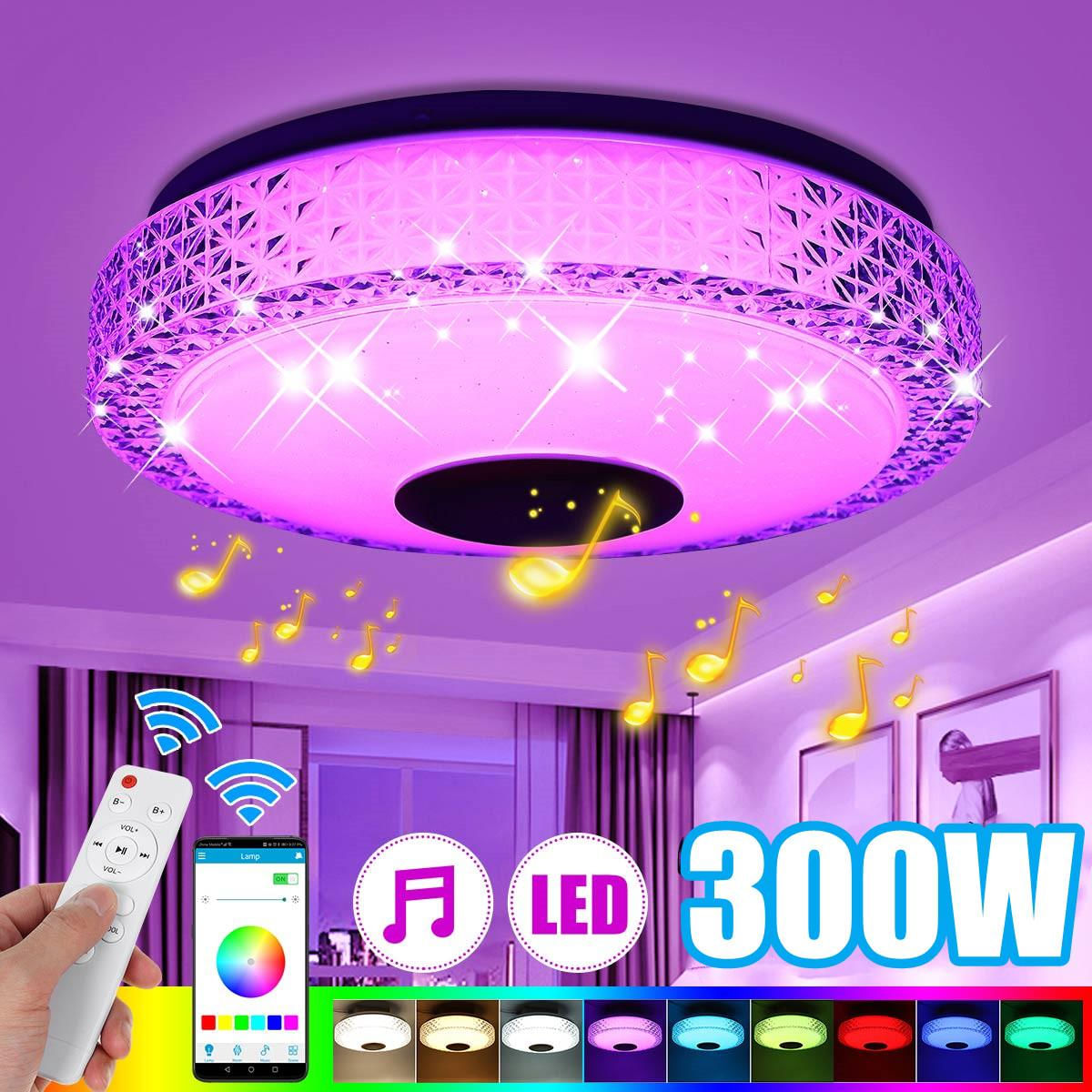 Luz de Teto LED Moderna 300W RGB com Controle APP e Bluetooth