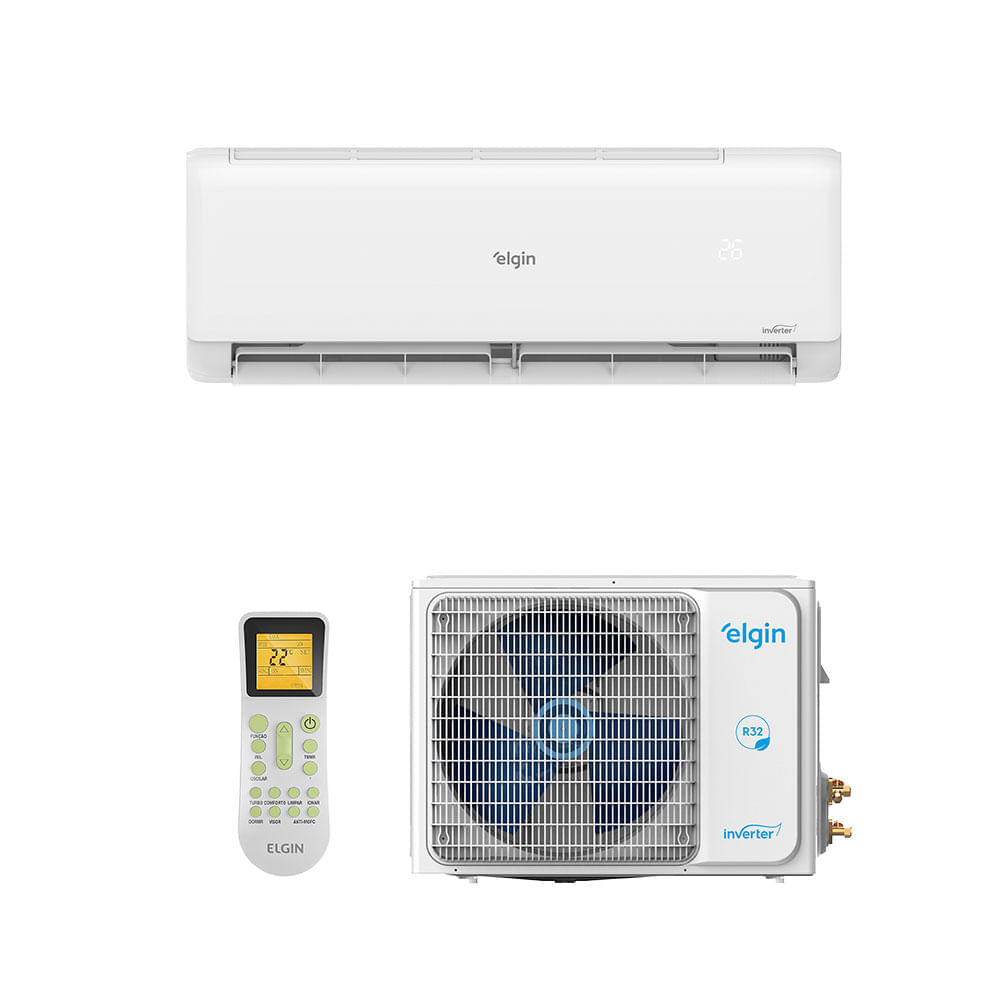 Ar Condicionado Split Hi Wall Eco II Inverter Connect Elgin 9.000 Btus Frio 220v R-32