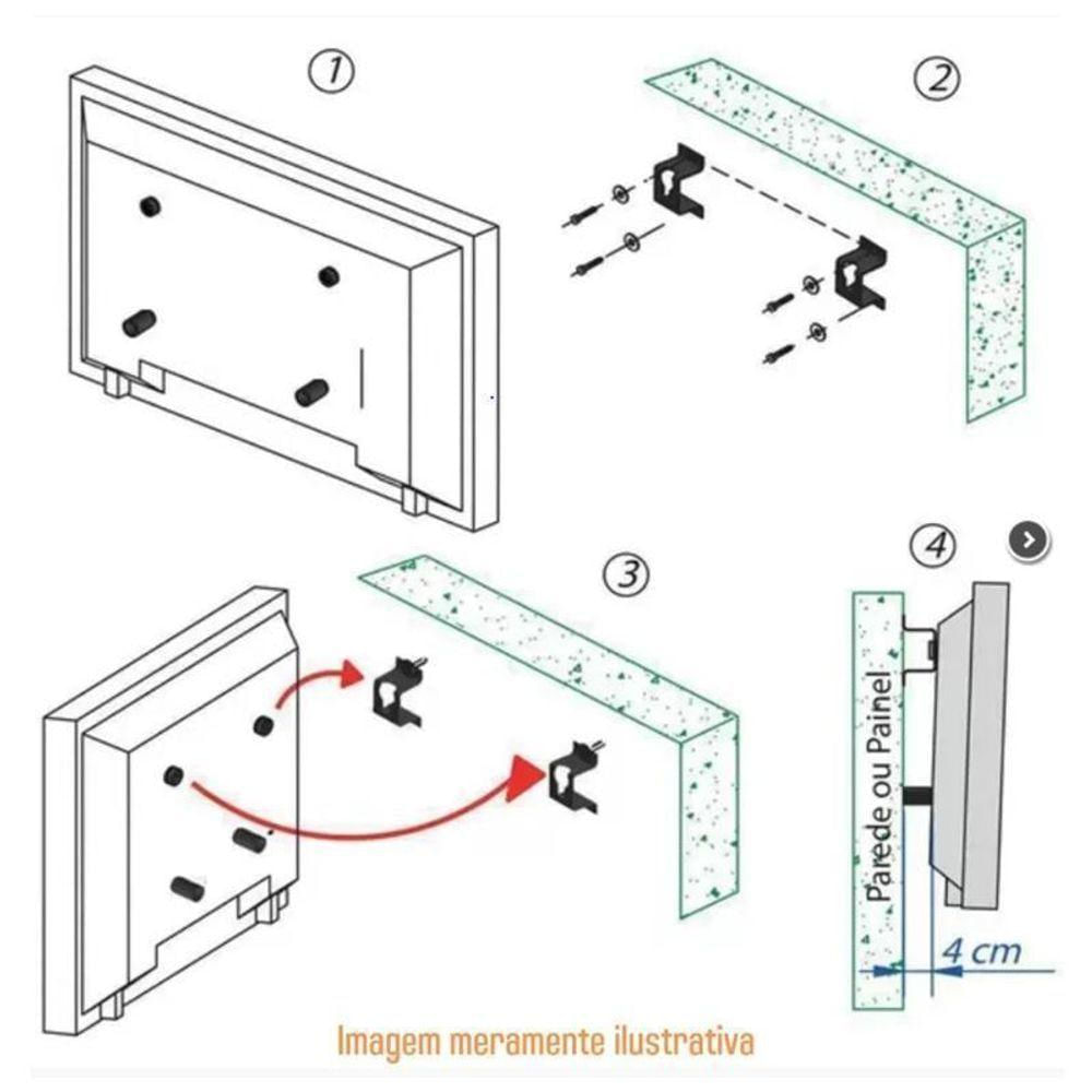 Suporte Para Tv Fixo De Parede De 13 à 70 Polegadas