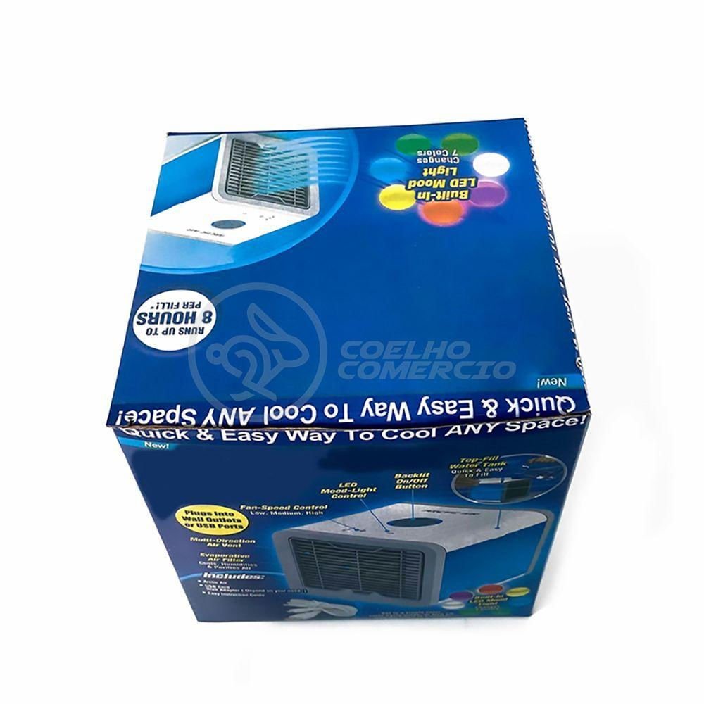Ar Condicionado Portátil Arctic Air Cooler Umidificador Climatizador Luz Led 7 Cores Rgb