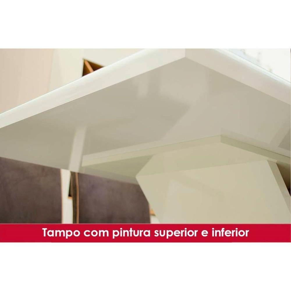 Sala de Jantar Completa Solana SC68 Tampo Madeirado c/ Vidro Canto Curvo 160x90cm e 6 Cadeiras Isa Nature/Linho - Henn