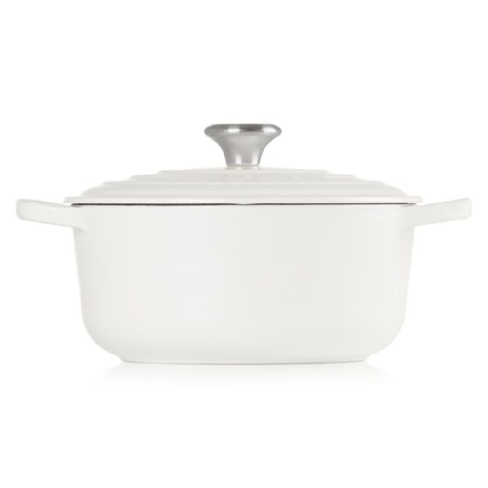 PANELA LE CREUSET REDONDA SIGNATURE FERRO ESMALTADO 22CM BRANCO COTTON 21177224314430