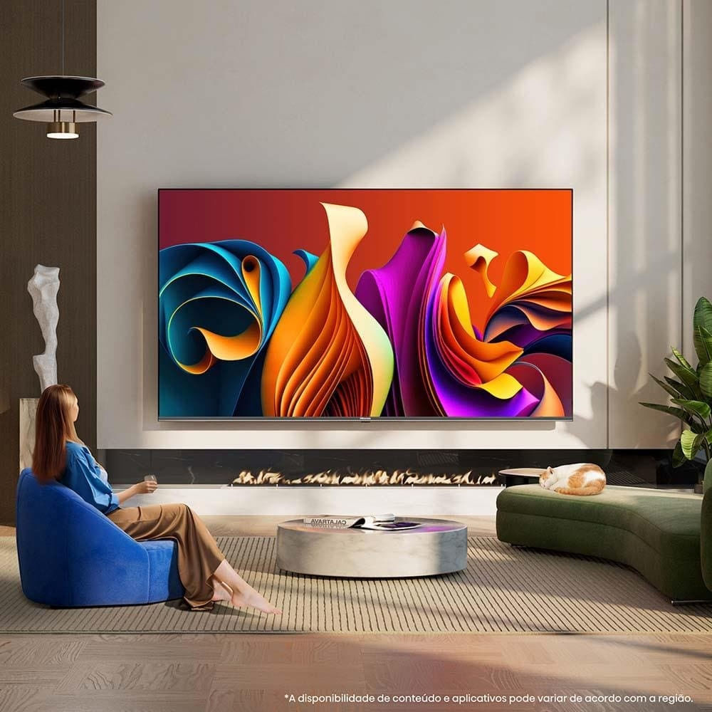 Smart TV 85 Hisense Ultra HD 4K QLED, Google TV com HDR10+, Dolby Atmos, Modo Esporte, Modo Jogo e Compatível com Alexa - 85A53HUA