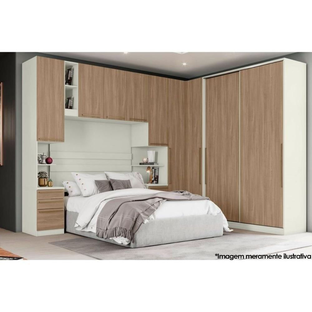 Modulado De Quarto Armário Ponte Aéreo Casal C- 3 Portas Mc13 Seletto Areia