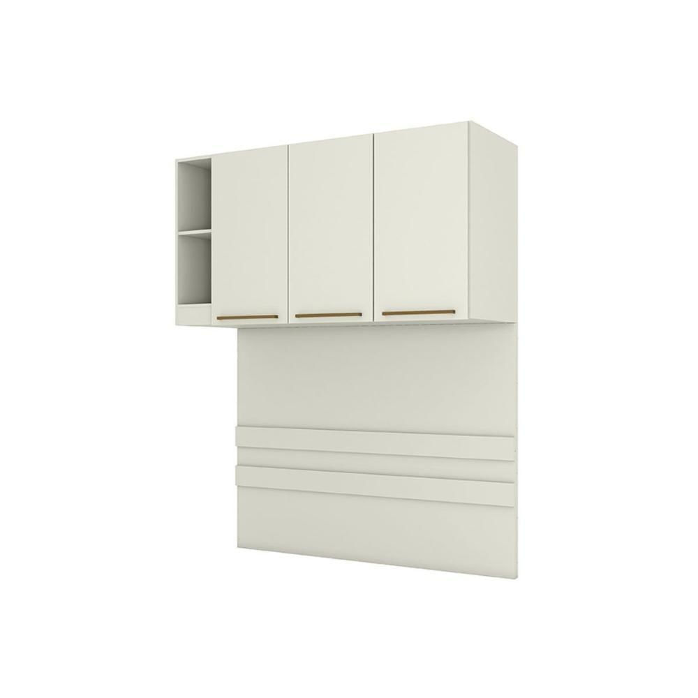 Modulado De Quarto Armário Ponte Aéreo Casal C- 3 Portas Mc13 Seletto Areia