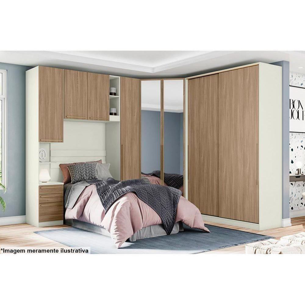 Modulado De Quarto Guarda Roupa C- 1 Porta Mc01 Seletto Areia