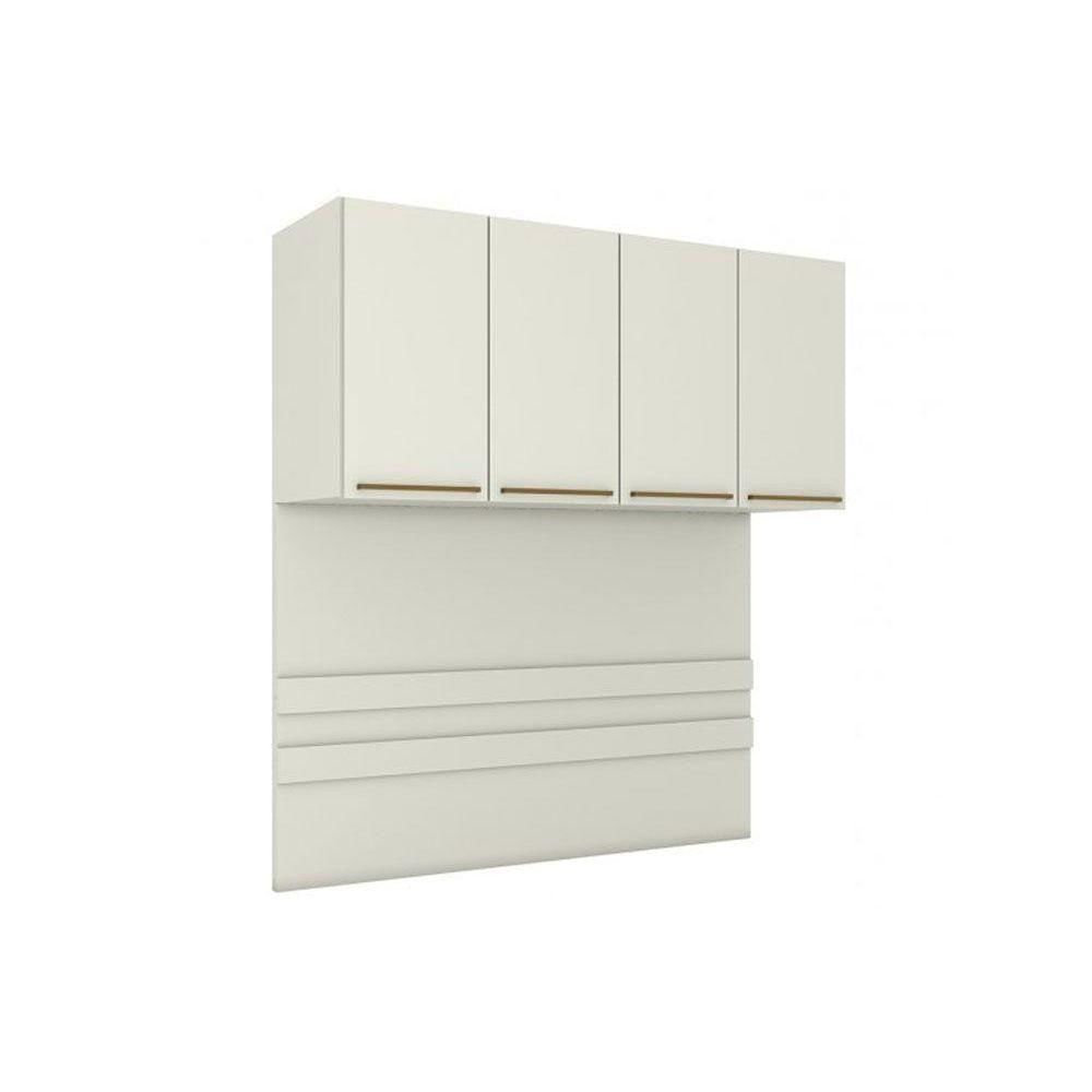 Modulado de Quarto Armário Ponte Aéreo Casal MC11 Seletto c/ 4 Portas Areia - Henn