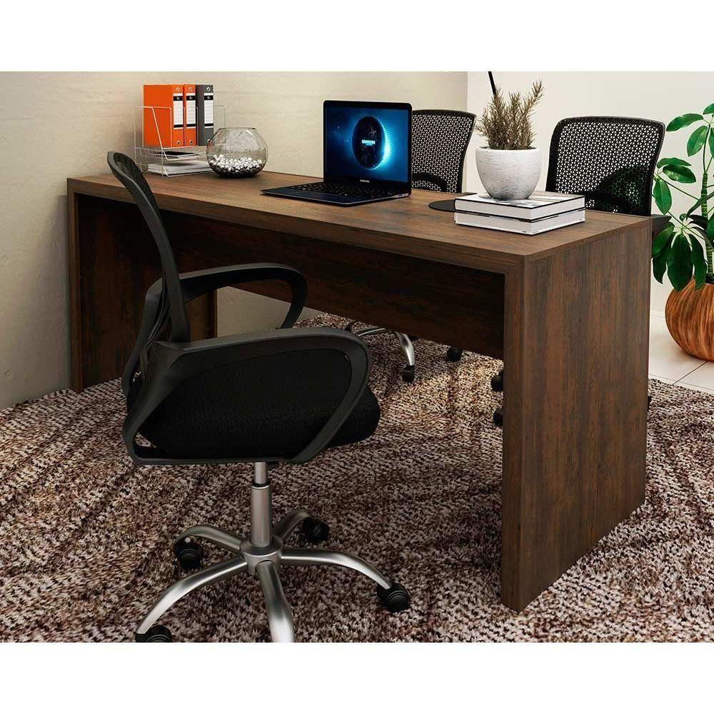 Mesa De Escritório Me4185 180cm Rústico - Tecno Mobili