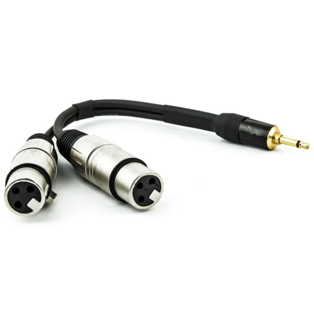 Cabo P2 Mono para 2 XLR Femea 20 cm