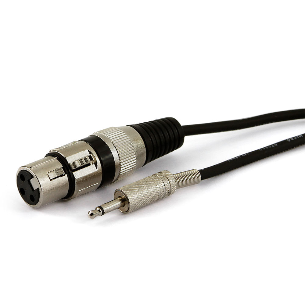 Cabo P2 Mono para XLR Femea - 15 Metros