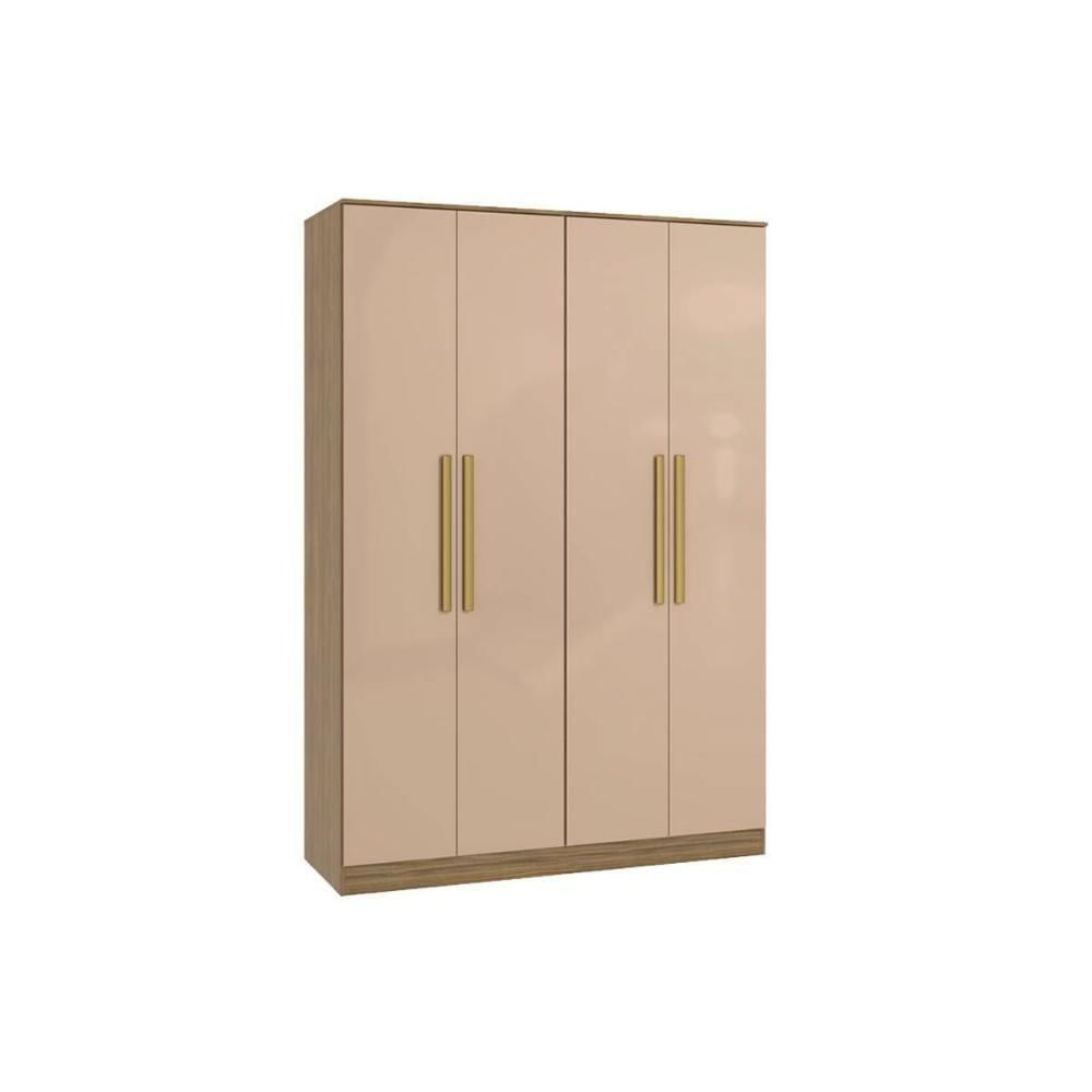 Modulado De Quarto Guarda Roupa C- 4 Portas E 2 Gavetas N536 Adapt Nogueira-macadamia