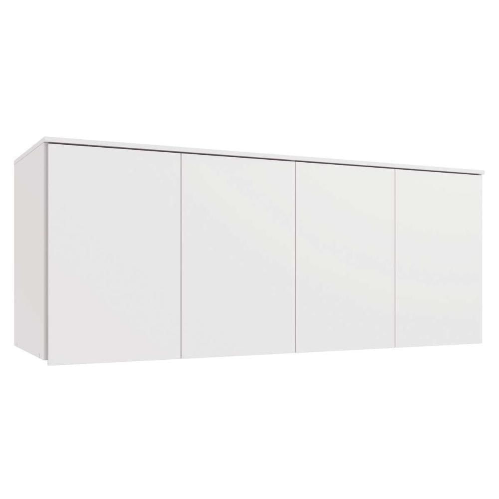 Armário Aéreo Modulado Ponte Queen Adapt N543 Com 4 Portas Branco - Kappesberg