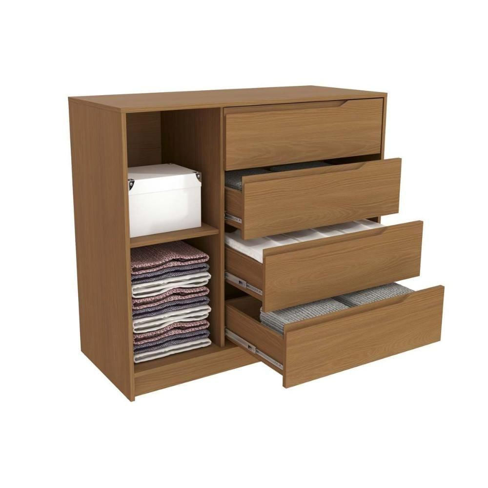 Cômoda De Quarto 1 Porta E 4 Gavetas R260 Canela - Kappesberg