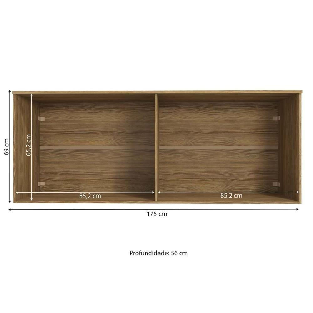 Modulado De Quarto Armário Ponte Aéreo Queen Adapt N543 C- 4 Portas Branco-macadamia