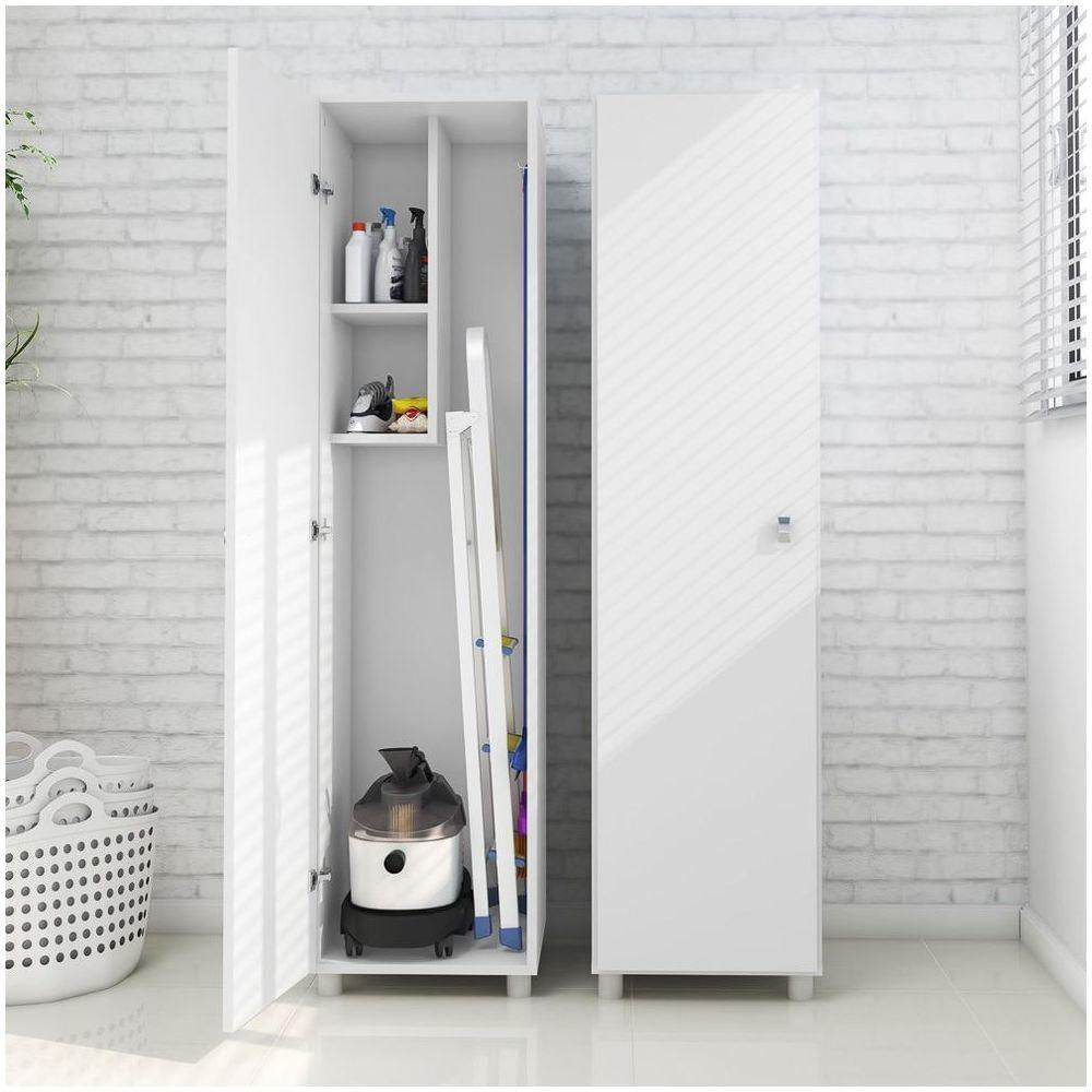 Armário Multiuso 1 Porta 2 Prateleiras Am3107 Branco