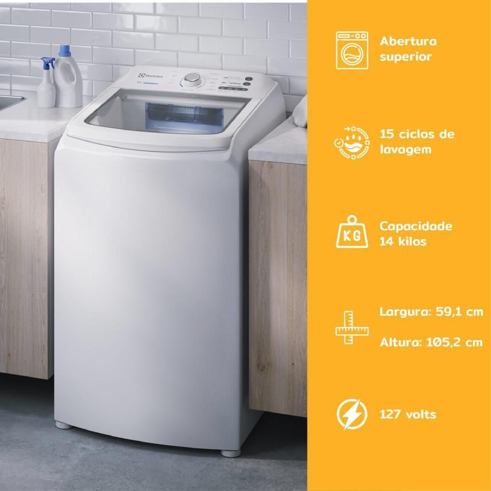 Lavadora De Roupas Electrolux 14 KG Branco Led14 - 110v