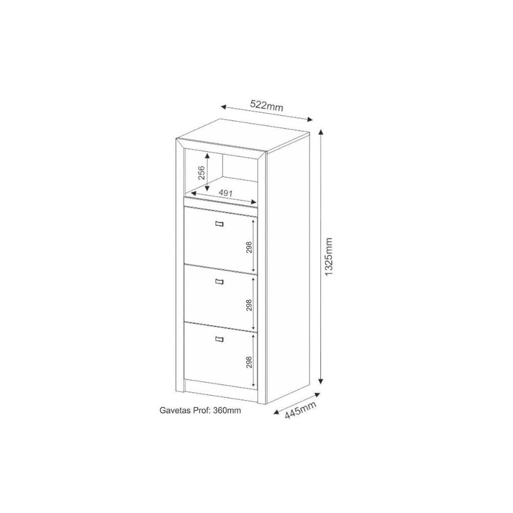 Escritório Completo 1 Mesa Para Escritório Me4119 + 1 Arquivo De Escritório Me4118 2 Peças Branco