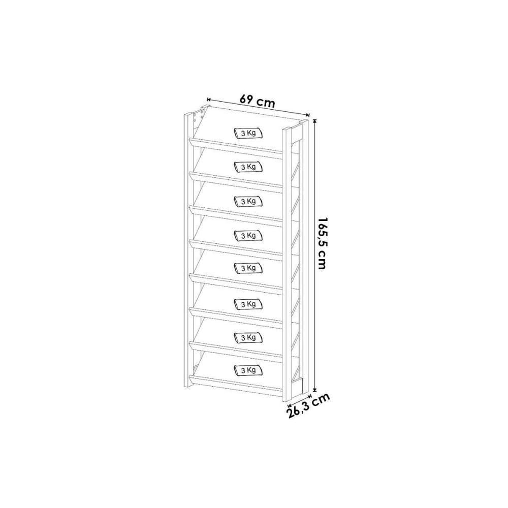 Quarto Casal Completo 4 Peças (cama De Cm8009 + 2 Mesas Cabeceira Az1016 + Sapateira Az1006) Nogal-branco - Tecno Mobili