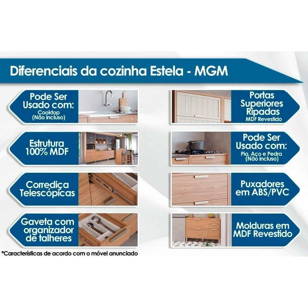 Módulo Cozinha Mgm Estela Balcão C- Tampo Nicho De Canto C- 1 Porta 92cm Freijo-mgm