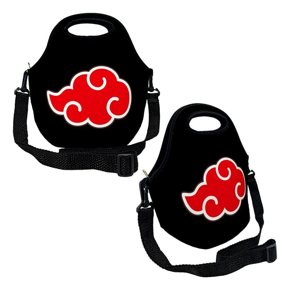 Kit Mochila Escolar Infantil Rodinhas Lancheira Estojo Isoprene Akatsuki Nuvem Grande