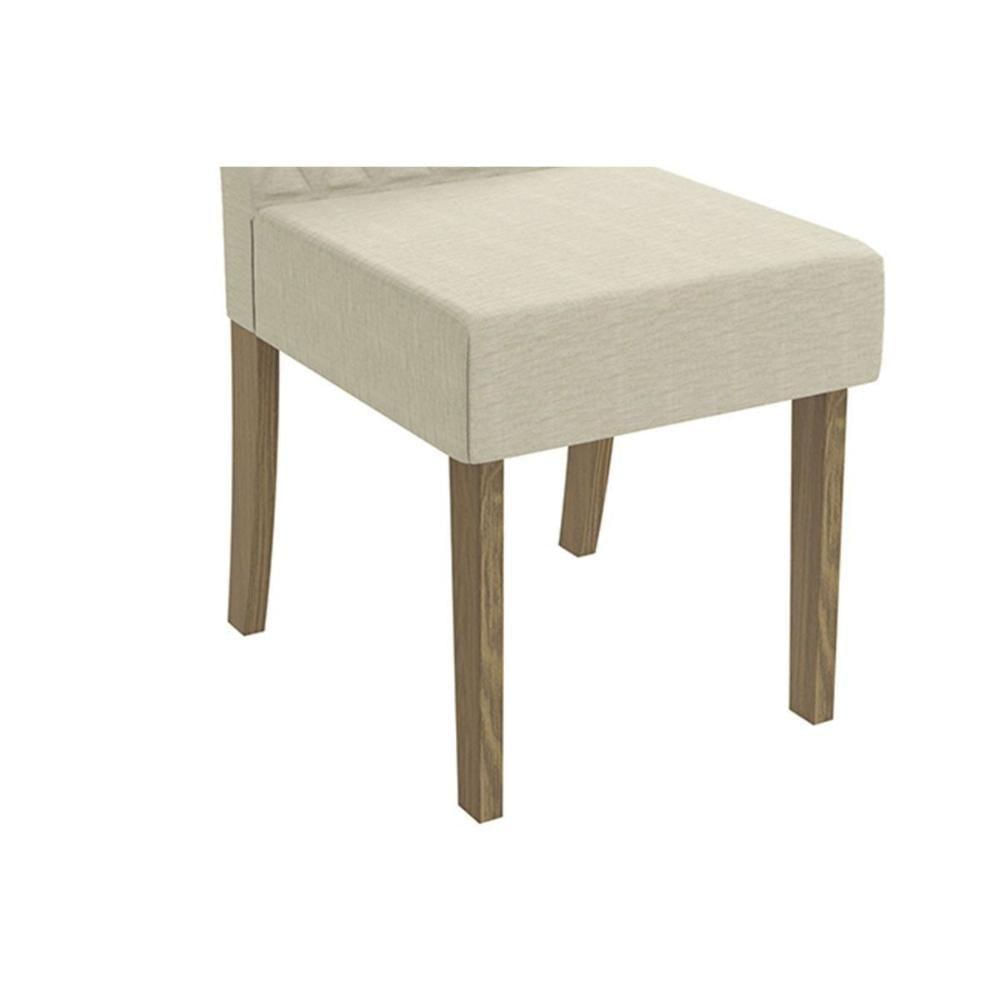 Cadeira Sala De Jantar 2cad129ng Kit 6 Un Nogueira-suede Marrom A033 - Kappesberg